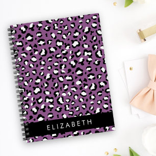 Leopardenmuster, Spots, Lila Leopard, Ihr Name Planer