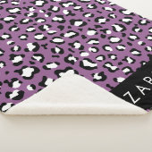 Leopardenmuster, Spots, Lila Leopard, Ihr Name Sherpadecke (3/4)
