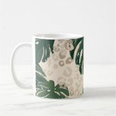 Leopardenmuster, Tierdruck nahtlos Design Gree Kaffeetasse (Links)