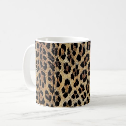 Leopardenmuster, Tiger, Leopardenhaut, Kaffeetasse (Vorderseite Links)