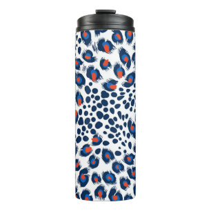 Leopardenmuster: vintage nahtloses Muster. Thermosbecher
