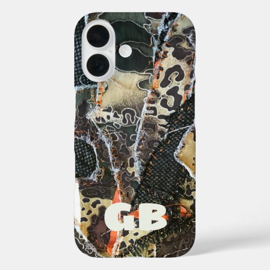 Leopardenpasten für Monogramm Case-Mate iPhone Hülle (Rückseite)