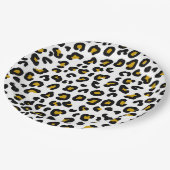 Leopardenplatte Pappteller (Schrägansicht)