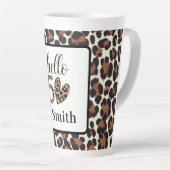 Leopardenprint 50. Geburtstag Milchtasse (Rechte Ecke)