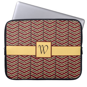 Leopardenprint Chevron Laptop-Hülle Laptopschutzhülle