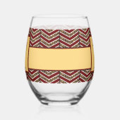 Leopardenprint-Dreiecksmuster Weinglas Ohne Stiel (Links)