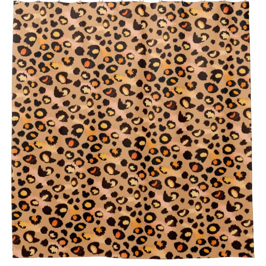 Leopardenprint Duschvorhang (Vorderseite)
