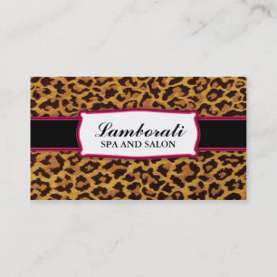 Leopardenprint Elegant Modern Klassisch Profession Visitenkarte