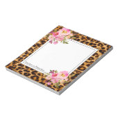 Leopardenprint, Geparden modern, trendig, floral Notizblock (Rotiert)