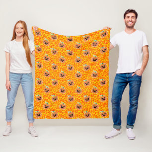 Leopardenprint Halloween-Muster Fleecedecke