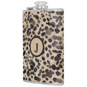 Leopardenprint-Monogramm Flachmann (Links)