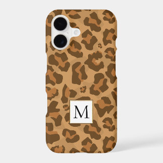 Leopardenprint, Monogramm in Brauntönen