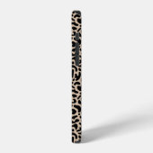 Leopardenprint Monogramm iPhone Hülle (Linke Seite)