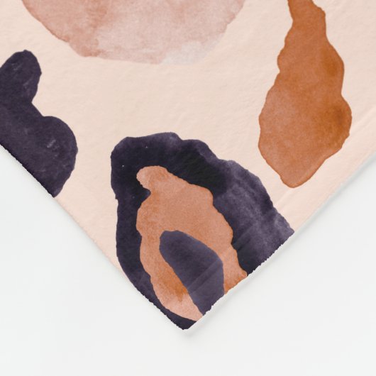 Leopardenprint, nahtlos, beige Hintergrund. Fleecedecke (Ecke)
