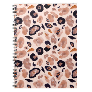 Leopardenprint, nahtlos, beige Hintergrund. Notizblock