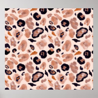 Leopardenprint, nahtlos, beige Hintergrund.