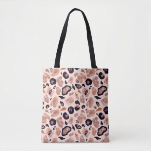 Leopardenprint, nahtlos, beige Hintergrund. Tasche