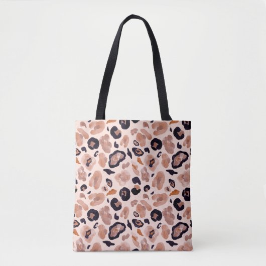 Leopardenprint, nahtlos, beige Hintergrund. Tasche (Vorderseite)