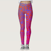 Leopardenprint-Psychedelic-Leggings Leggings (Vorderseite)