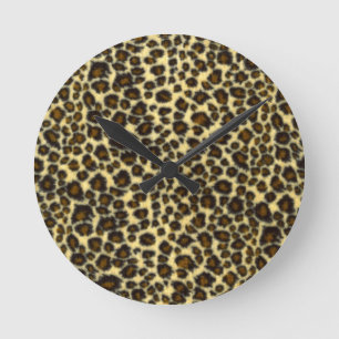 Leopardenprint Runde Wanduhr