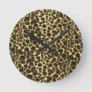 Leopardenprint Runde Wanduhr