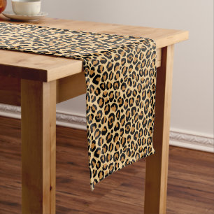 Leopardenprint Tierprint Kurzer Tischläufer