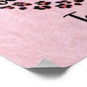 Leopardenrahmen für Buchhalter Rosa Poster (Ecke)