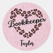 Leopardenrahmen für Buchhalter Rosa