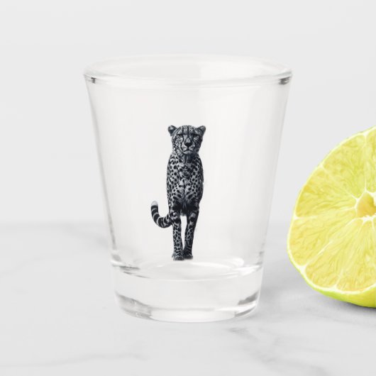 Leopardenschussglas Schnapsglas (Vorderseite)