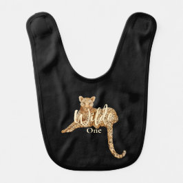 Leopardenschwarzer Babyanzug Babylätzchen