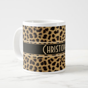 Leopardenspotdruck Personalisiert Jumbo-Tasse
