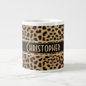 Leopardenspotdruck Personalisiert Jumbo-Tasse (Vorderseite)