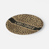 Leopardenspotdruck Personalisiert Pappteller (Schrägansicht)