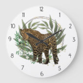Leopardenstil Große Wanduhr (Vorderseite)