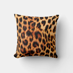 Leopardenstruktur, afrikanisches Tiermuster. Kissen