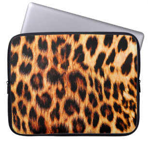 Leopardenstruktur, afrikanisches Tiermuster. Laptopschutzhülle