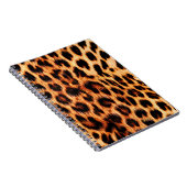 Leopardenstruktur, afrikanisches Tiermuster. Notizblock (Rechte Seite)