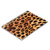 Leopardenstruktur, afrikanisches Tiermuster. Notizblock (Linke Seite)