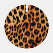 Leopardenstruktur, afrikanisches Tiermuster. Ornament Aus Glas (Rückseite)