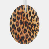 Leopardenstruktur, afrikanisches Tiermuster. Ornament Aus Glas (Vorderseite Rechts)