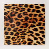 Leopardenstruktur, afrikanisches Tiermuster. Puzzle (Horizontal)