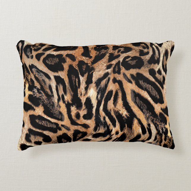 Leopardenstruktur Dekokissen (Vorderseite)