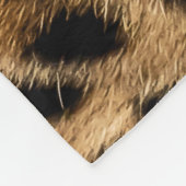 Leopardenstruktur Fleecedecke (Ecke)