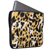 Leopardenstruktur: goldbarocke Muster. Laptopschutzhülle (Vorne Rechts)