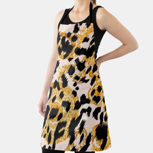 Leopardenstruktur: goldbarocke Muster. Schürze (InSitu)