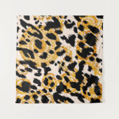 Leopardenstruktur: goldbarocke Muster. Wandteppich (Vorderseite (Horizontal))