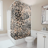 Leopardenstruktur, Leopardenmuster Duschvorhang (Beispiel)