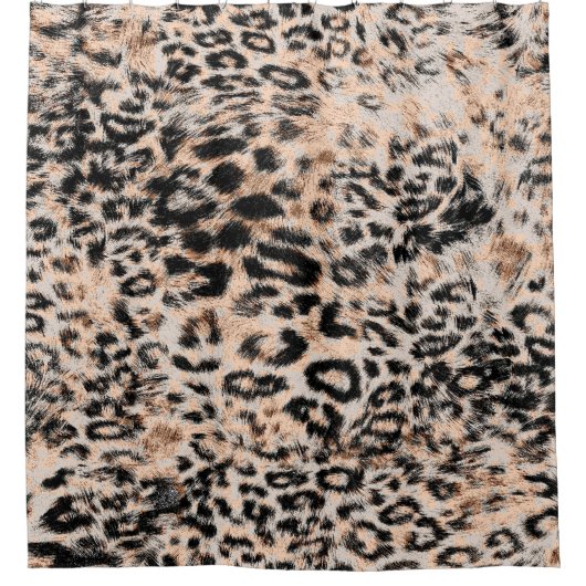 Leopardenstruktur, Leopardenmuster Duschvorhang (Vorderseite)