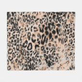 Leopardenstruktur, Leopardenmuster Fleecedecke (Vorderseite (Horizontal))
