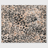 Leopardenstruktur, Leopardenmuster Geschenkpapier (Flach)